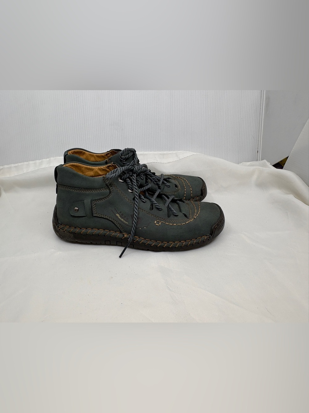 Handmade Leather Casual Women Shoe Fur Loafers Comfort Walking Green Moccasins
